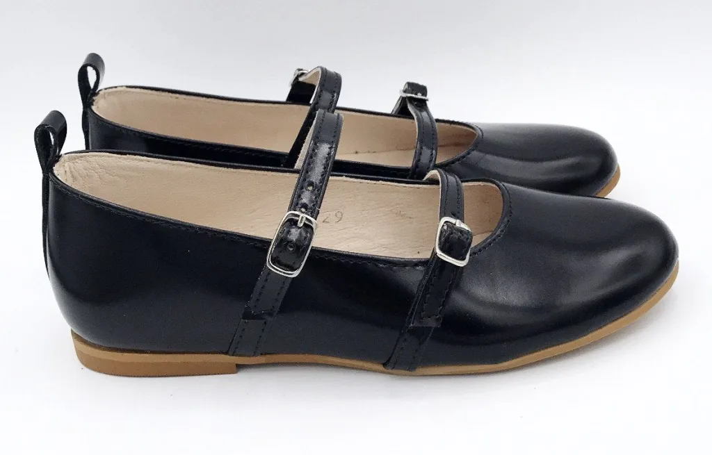 Sonatina Black Patent Double Strap Mary Jane Discount