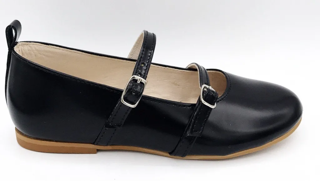 Sonatina Black Patent Double Strap Mary Jane Discount