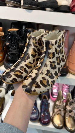 Sonatina Leopard Pony Zipper Bootie Fashion