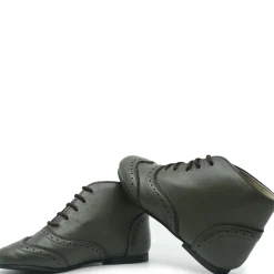 Sonatina Olive Wingtip Lace Up Bootie Discount