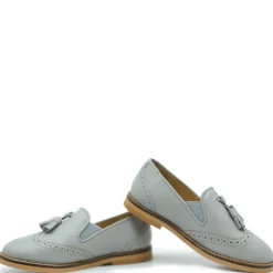 Sonatina Pale Blue Wingtip Tassel Loafer Hot