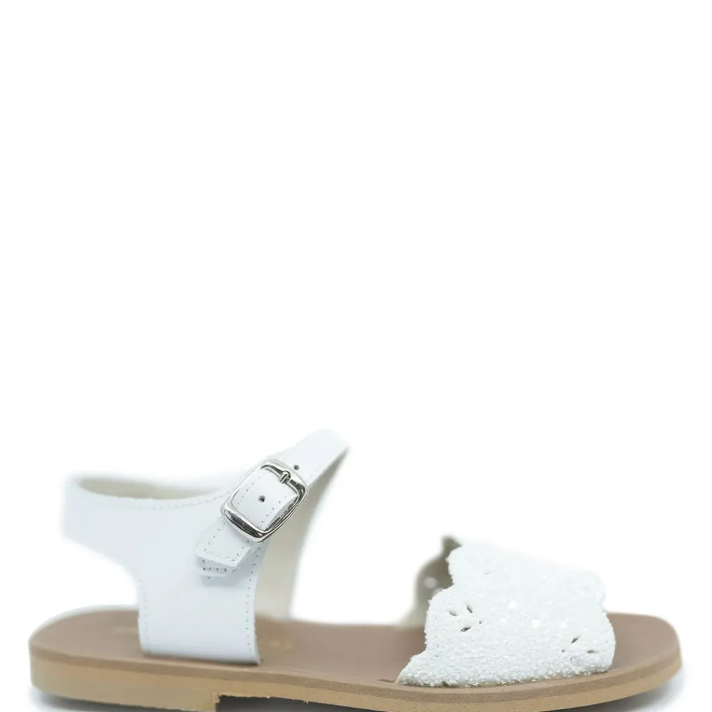 Sonatina White Glitter Strap Sandal Online