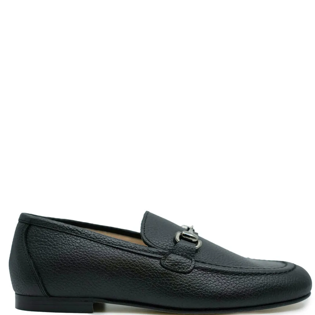 Spain+Co Black Pebbled Buckle Dress Shoe Fashion
