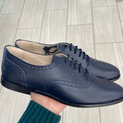 Spain+Co Navy Leather Dress Shoe Outlet