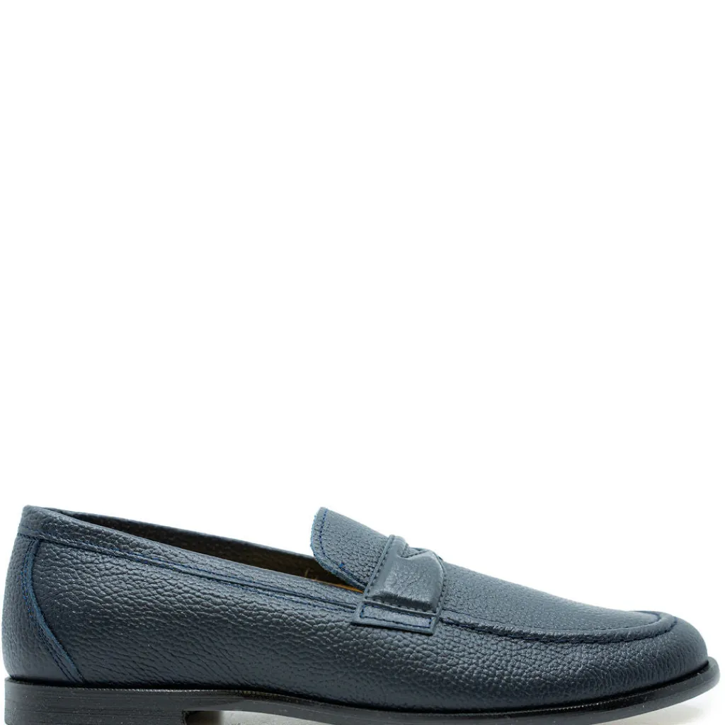 Spain+Co Navy Pebbled Penny Dress Shoe Clearance
