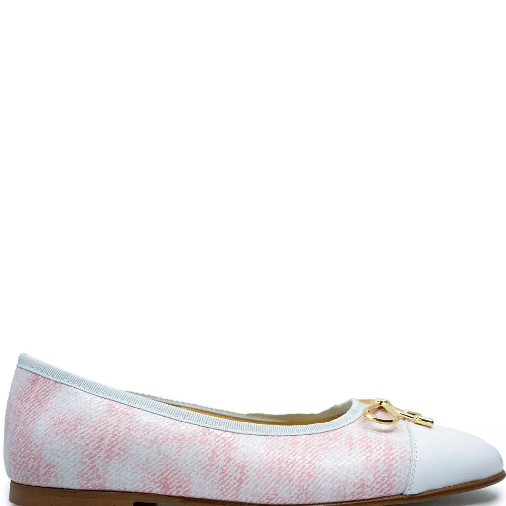 Spain+Co Rose Denim Metal Bow Flat New