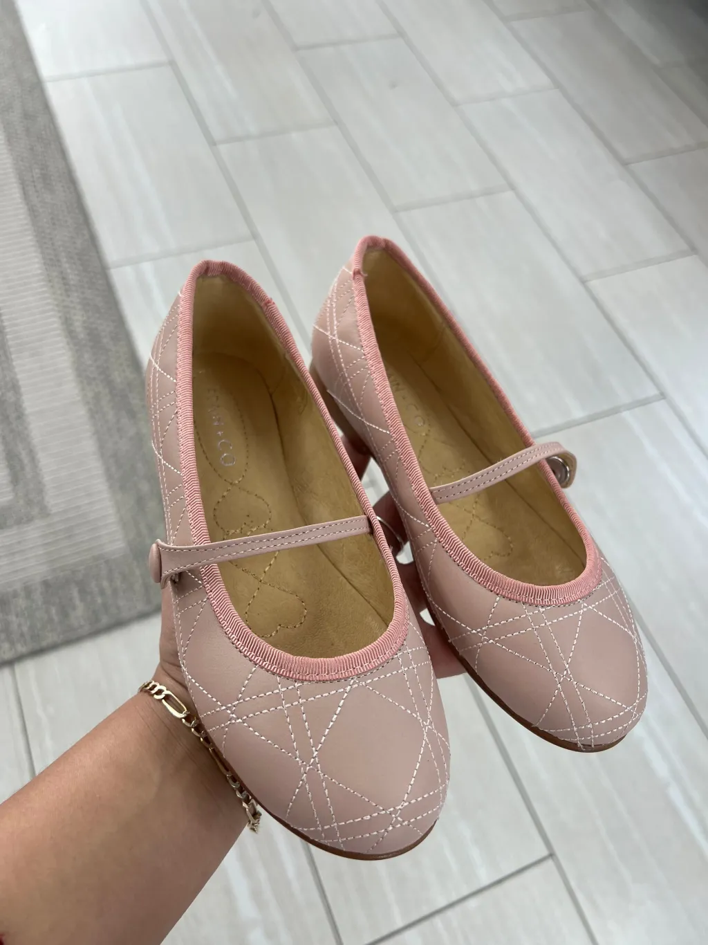 Spain+Co Rose Stitch Strap Flat Fashion