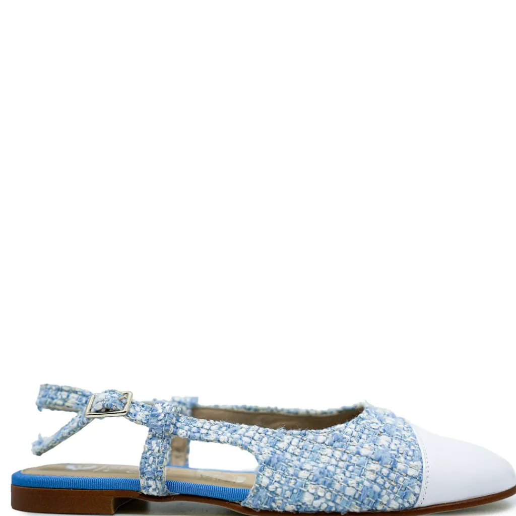 Spain+Co Sky Tweed Captoe Slingback Online