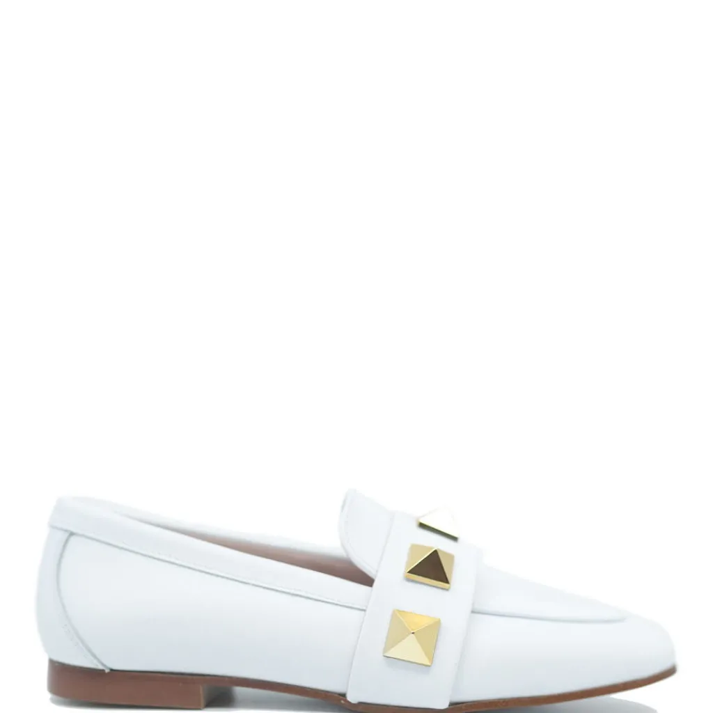 Spain+Co White Stud Loafer New