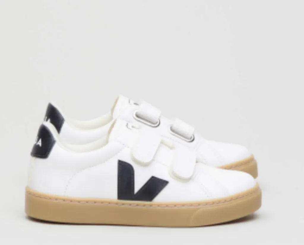 Veja Extra White and Black Velcro Sneaker Outlet