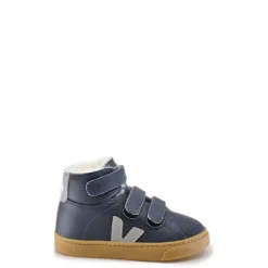 Veja Navy Hightop Fur Lined Sneaker Discount