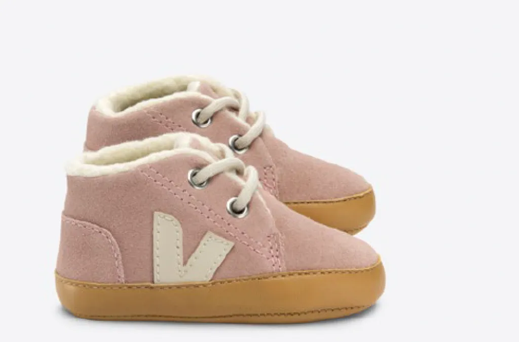 Veja Rose Fur Lines Soft Sole Clearance