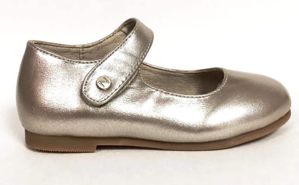 Zeebra Champagne Metallic Mary Jane Fashion