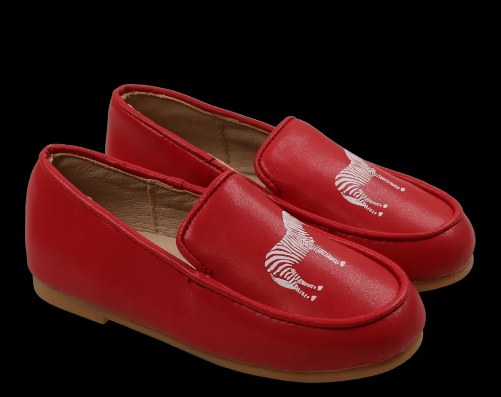 Zeebra Strawberry Red Logo Loafers Sale